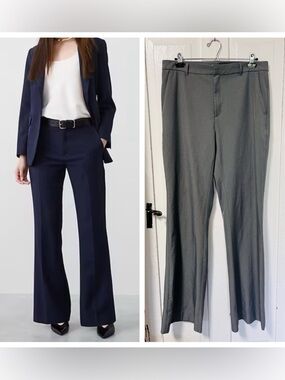 Banana Republic Tall Gray High Rise Bootcut Sculpted Stretch Pants size 12